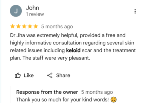 Keloid Scar Treatment patient Reviews
