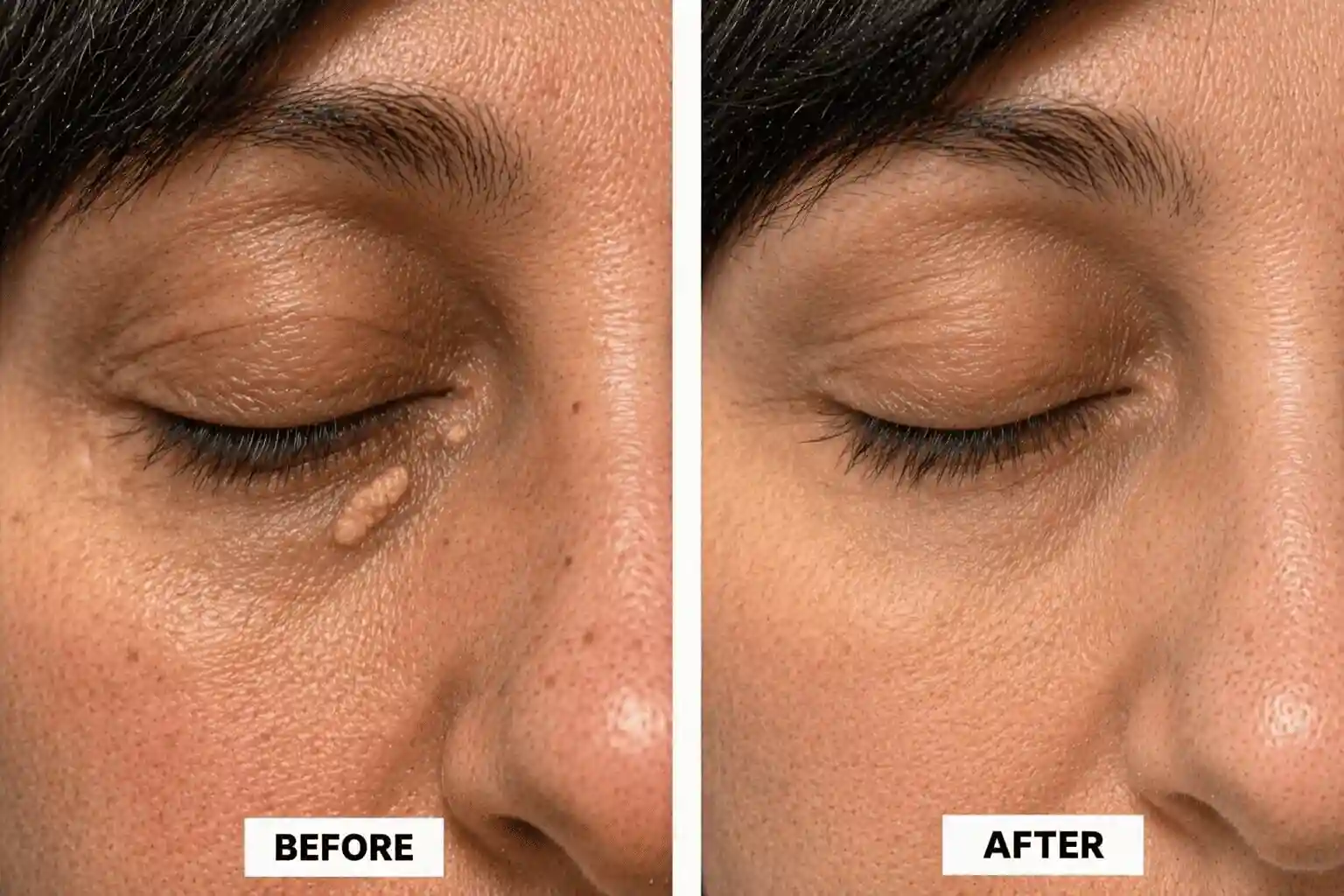 Xanthelasma treatment before and after results for patient 4