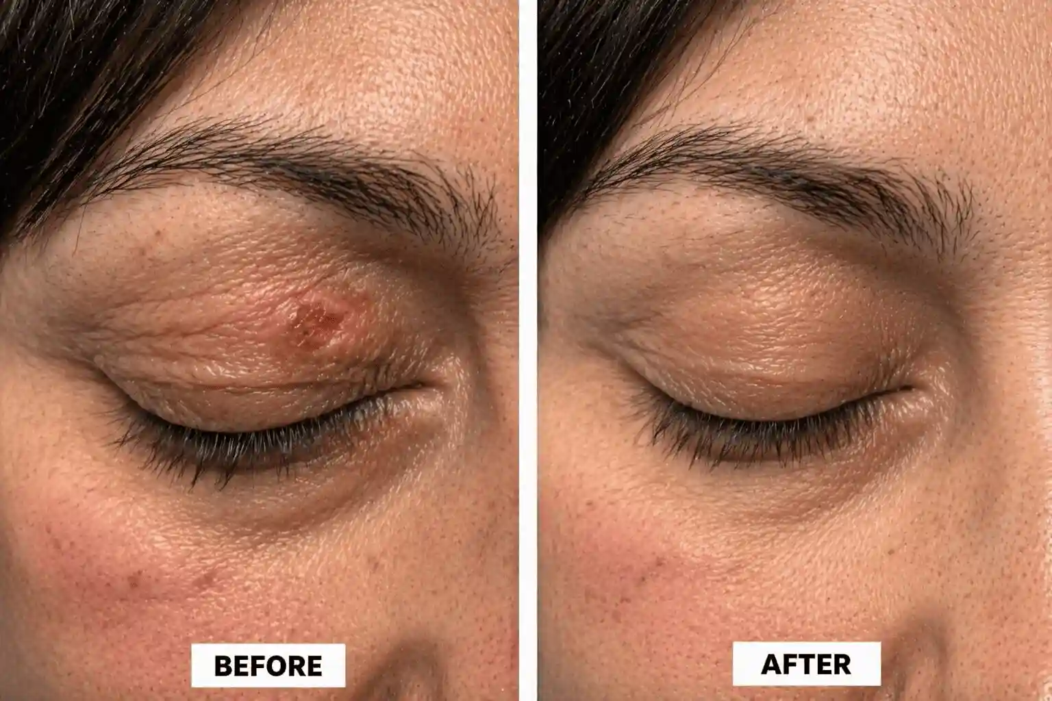 Xanthelasma treatment before and after results for patient 5